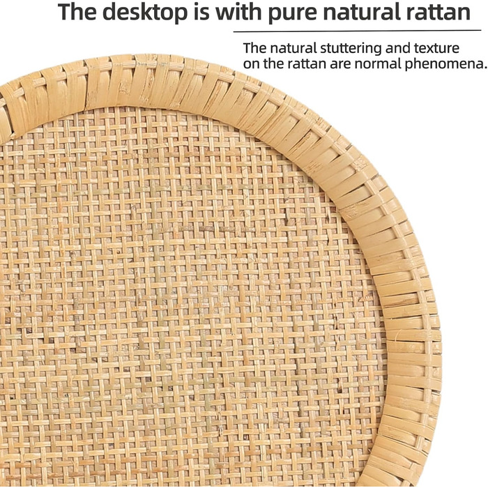Стіл для напоїв, ротанг, круглий маленький приставний столик для невеликих приміщень, круглий приставний столик у стилі бохо, журнальний столик з ніжками з масиву дерева для вітальні, туалетний столик для спальні, кутові столики