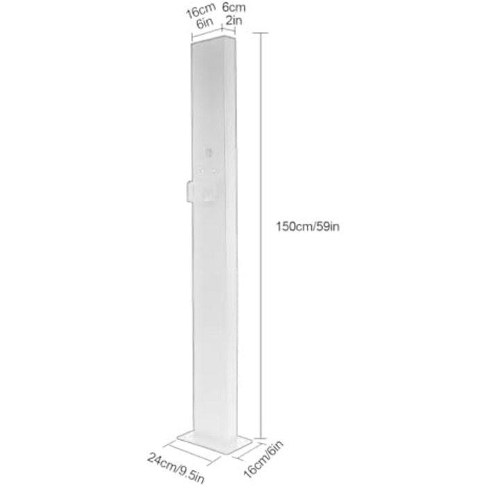 CZYGPHY EV Charging Port Base, Outdoor EV Charging Stand, Weatherproof Charging Station Base, Floor Mount All Weather Electric Vehicle Stack, Stainless Steel (White), CZYGPHY EV Charging Port Base, Outdoor EV Charging Stand, Weatherproof Charging Station 