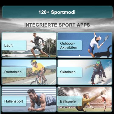 Розумний годинник IOWODO для чоловіків 100 днів роботи від батареї та підсвічування Bluetooth-дзвінки Водонепроникність IP68 та компас Сенсорний екран 1,45 дюйма Понад 100 спортивних режимів Аналіз серцевого ритму та сну Для Android/iOS, чорний