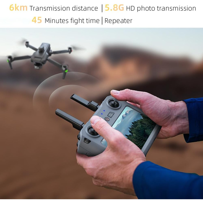 Дрон X-Verse ZLL SG909 з камерами 4K, пультом дистанційного керування з екраном, 3-осьовим підвісом повторювачем, дистанційним кер