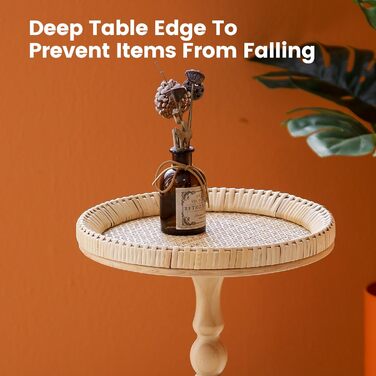 Стіл для напоїв, ротанг, круглий маленький приставний столик для невеликих приміщень, круглий приставний столик у стилі бохо, журнальний столик з ніжками з масиву дерева для вітальні, туалетний столик для спальні, кутові столики