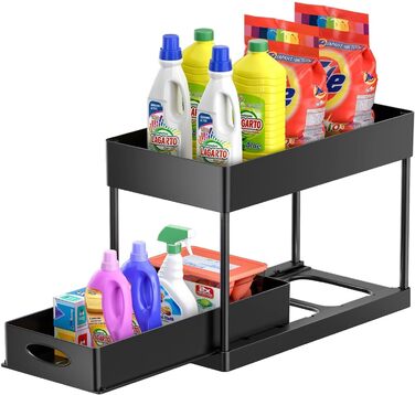 Органайзер під раковину, 2 рівні під шафою, кошик, шухляда-органайзер з гачком, під раковину, органайзер і сховище під шафою, схов