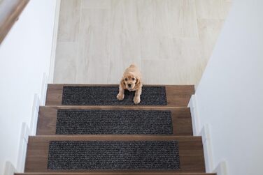 Килимок для сходів Ottomanson Lifesaver, 7 предметів, чорний