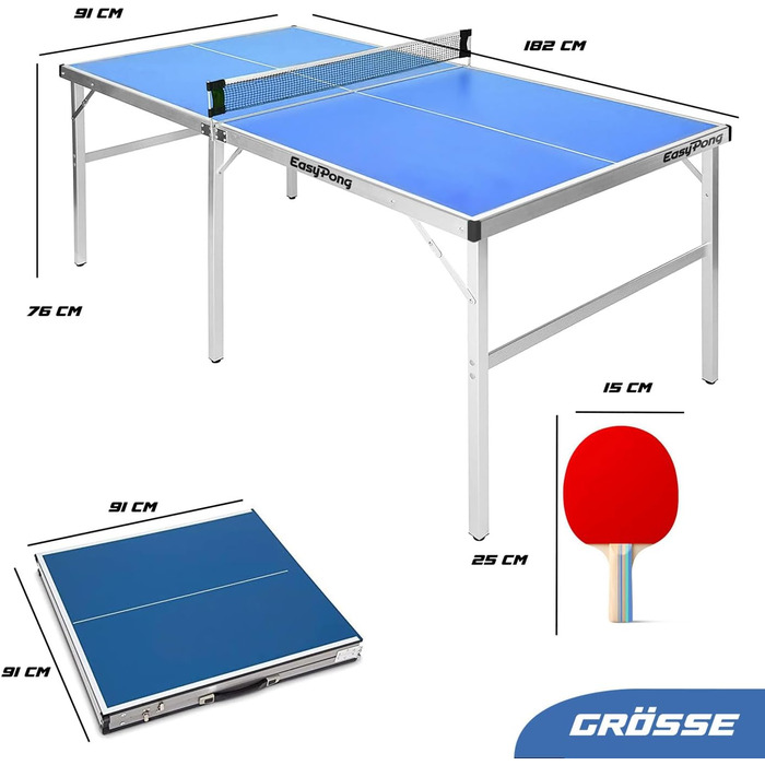 Стіл для настільного тенісу OriginalCup Easy Pong, синій