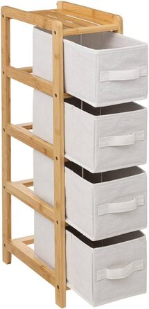Елегантна полиця з 4 кошиками Tidy Box з бамбука, 5five -