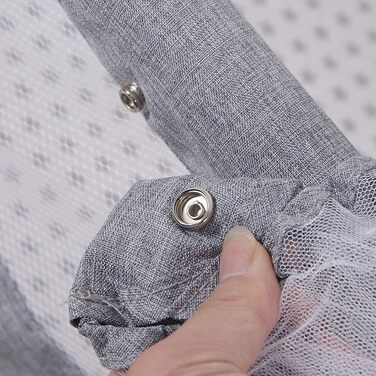 Спільне ліжечко-колиска з матрацом та москітною сіткою 2-в-1 для малюків від 1 до 36 місяців (96 x 57 x 77 см)