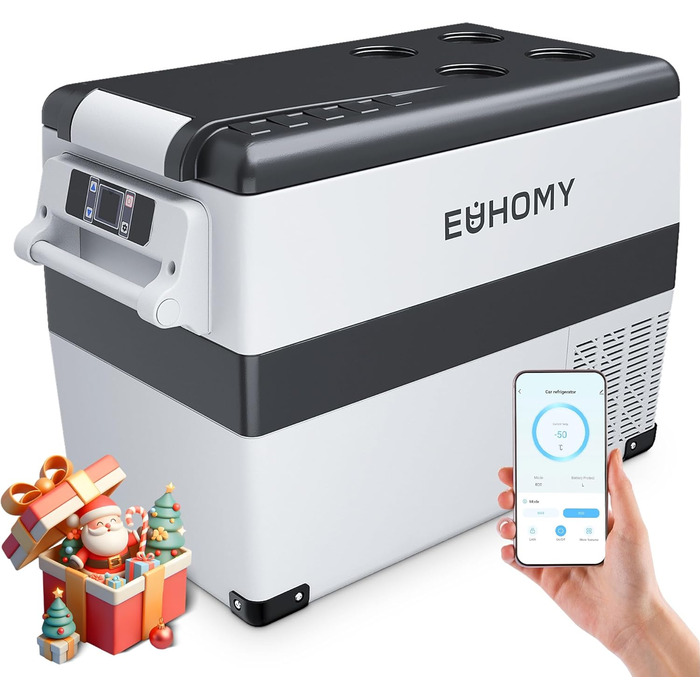 Компресор cool box 45L, автомобільний компресор cool box з керуванням APP, холодильник 12V/240V від -20 до 20 , портативний холоди