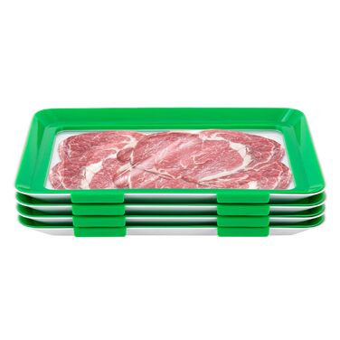 Коробка для шинки, для холодильника, зберігання шинки, холодильник, комплект із 4 контейнерів, для зберігання продуктів, ідеально підходить для кемпінгу, вечірок, сімей (30 x 20 см)