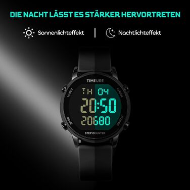 Жіночий крокомір, крокомір для ходьби, не потрібен додаток/телефон, водонепроникний фітнес-трекер калорій, відстеження відстані, будильник, великий цифровий дисплей, годинник, TU-2509 повністю чорний