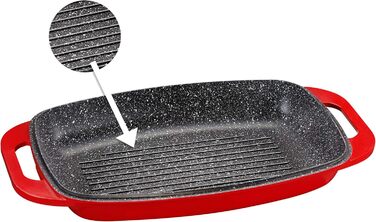 Лита алюмінієва жаровня з кришкою 43x26 см, 7,8 л Індукційна духовка безпечна для всіх типів плит, кришку можна використовувати як