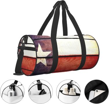 Спортивна сумка, дорожня сумка, принт американський прапор, сумка на нічліг, чорна, універсальний розмір, сумка для подорожей