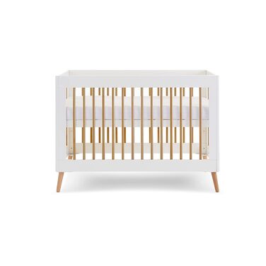 Дитяче ліжко Maya Mini з сосни, натуральне з білим, односпальне