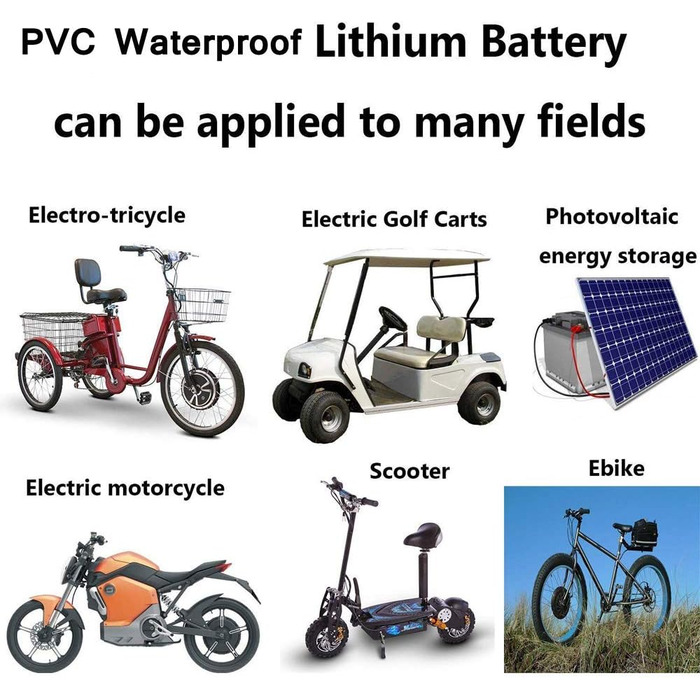 Акумуляторів hxrfoak для електровелосипедів та електросамокатів 36 V, 48 V, 52 V, 60 V, 72 V