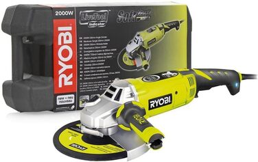 Кутова шліфувальна машина Ryobi EAG2000RS, зелена, 2000 Вт