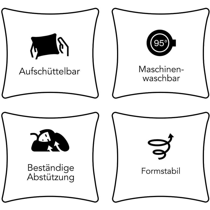 Подушка Sleep Moon &quotМаленький принц&quot від алергії з натурального волокна 80x80 см - Гіпоалергенна подушка з наповнювачем з фіброзних кульок - Бавовняна подушка 80x80 - Можна прати при температурі до 60 градусів. Зроблено в Німеччині.