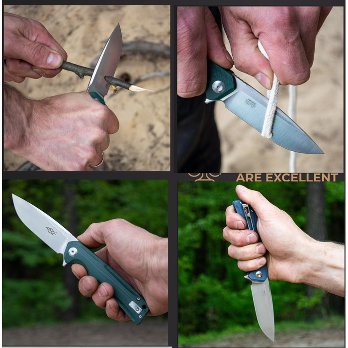 Кишеньковий ніж Ganzo Firebird FH91-BK Сталеве лезо D2 Ергономічна рукоятка G10 протиковзка з кліпсою Кемпінг Риболовля Мисливське