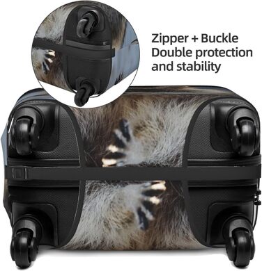 Чохол для валізи Миючий ведмедик з принтом, еластичний захист від подряпин та пилу, чорний, розмір 95