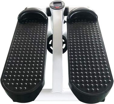 Степер-гойдалка, степер вгору-вниз, степер-гойдалка вгору-вниз з силовими канатами, цілісне тренування, тренажер 2-в-1 до 100 кг, міні-степер для домашнього використання, чорний