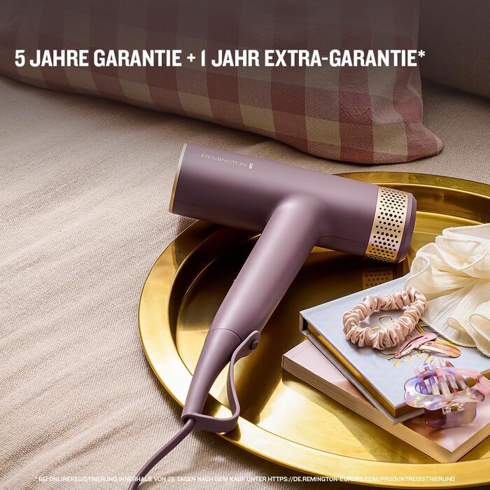 Фен для волосся легкий, довговічний безщітковий цифровий мотор 110 000 об/хв 2 насадки дифузор та концентратор (іонна технологія & Anti-Frizz, 12 режимів нагріву та швидкості) EC8930