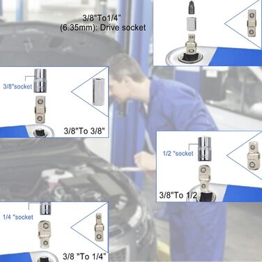 Подовжувальний ключ Kamanan 39 см з адаптером 1/2'', 1/4'', 3/8' Багатофункціональний подовжувач з храповиком для роботи у важкодоступних місцях