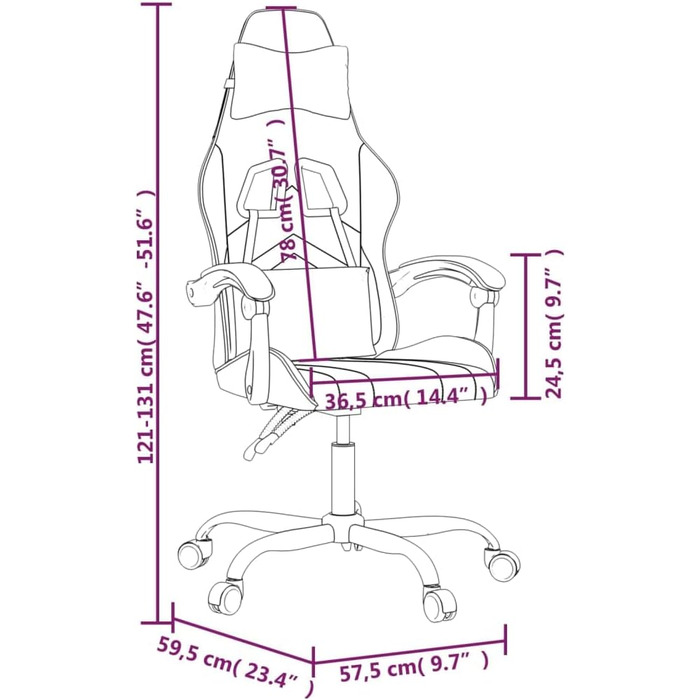 Геймерське крісло, офісне крісло, білий та рожевий, штучна шкіра