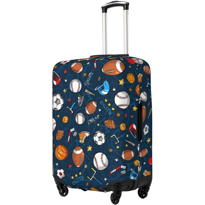 Чохол для валізи Спорт-Бейсбол, захисний еластичний чохол від подряпин та пилу для багажу, чорний, розмір 80