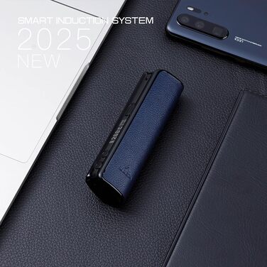 Пристрій без нагрівання, безконтактний електромагнітний індукційний нагрівач, OLED 3200 мАг, регульований час і температура нагрівання, не потребує очищення (темно-синій), 10 HNB