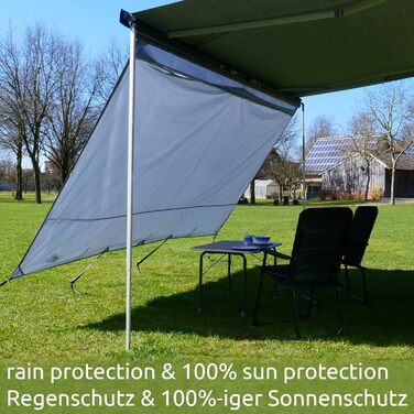 Х 2 м - передня стінка для тенту захищає від сонця, вітру та дощу, 4,8