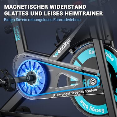 Велотренажер Wenoker Heimtrainer Fahrrad 2025 з магнітним опором, спінінг для приміщень