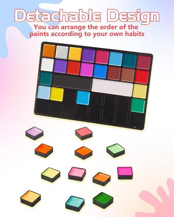 Палітра фарб для обличчя та тіла Lictin (36 кольорів)