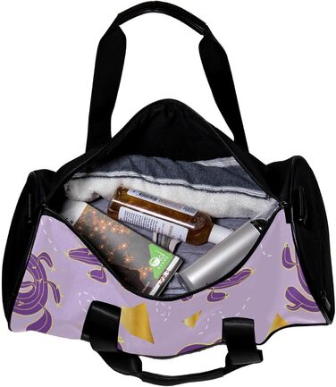 Спортивна сумка, маленька дорожня сумка, сумка для фітнесу та шопінгу для йоги, з абстрактним рослинним принтом (кактуси), сумка для активного відпочинку, ручна поклажа