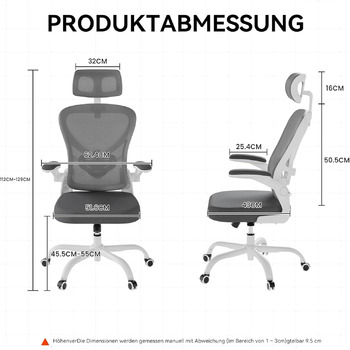 Ергономічне офісне крісло Gotland з сітки з 3D-підлокітниками та поперековою опорою, регульоване по висоті крісло для домашнього офісу та офісу, темно-сіре
