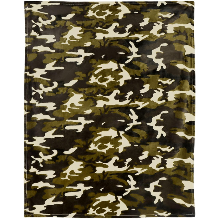 Камуфляжна плюшева ковдра, армійська ковдра, м&39які та теплі подарунки для чоловіків та хлопчиків, 150 x 200 см, Db-camouflage-01