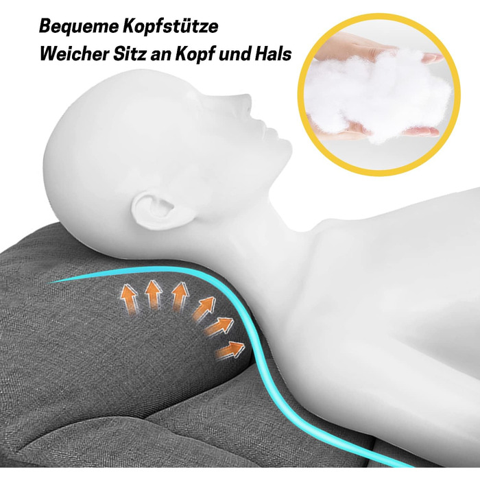 Розкладне кемпінгове ліжко, розкладне гостьове ліжко до 200 кг для використання в приміщенні, на вулиці, на пляжі та в саду (сіре)