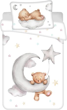 Дитяча постільна білизна Jerry Fabrics з плюшевим ведмедиком на хмарі 100x135 см 100 бавовна