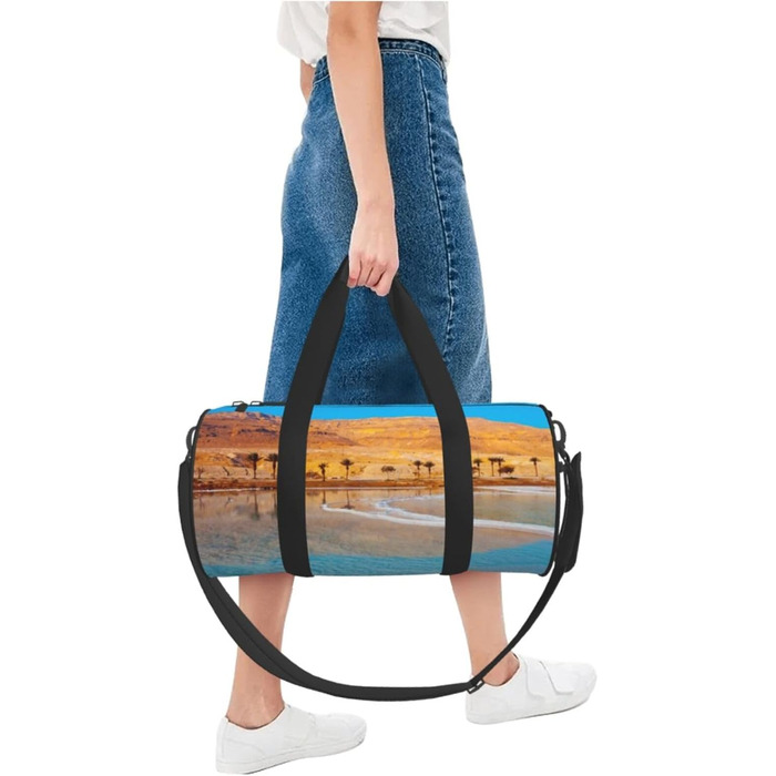 Спортивна сумка, дорожня сумка, пляжна сумка, з принтом, сумка на нічліг, чорна, універсальний розмір, сумка для подорожей