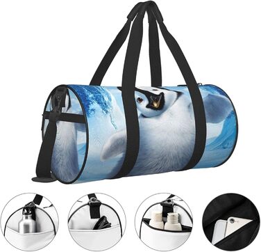 Сумка для подорожей Танцюючий Пінгвін, спортивна сумка для фітнесу, велика дорожня сумка, сумка на ніч/вихідні для чоловіків та жінок