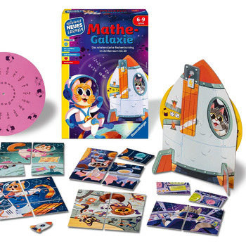 Навчальна гра для дітей, арифметична гра для дітей 6-9 років, для 1-4 гравців, діапазон чисел 1-20, плюс і мінус, 24970 - Math Gal