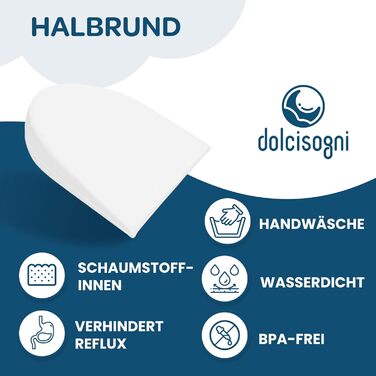 Антирефлюксна клиноподібна подушка для ліжка Трикутна клиноподібна подушка для матраца 35x30x6 см Рефлюксна подушка для дорослих та дітей від 2 років
