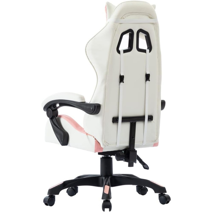 Геймерське крісло, рожева штучна шкіра
