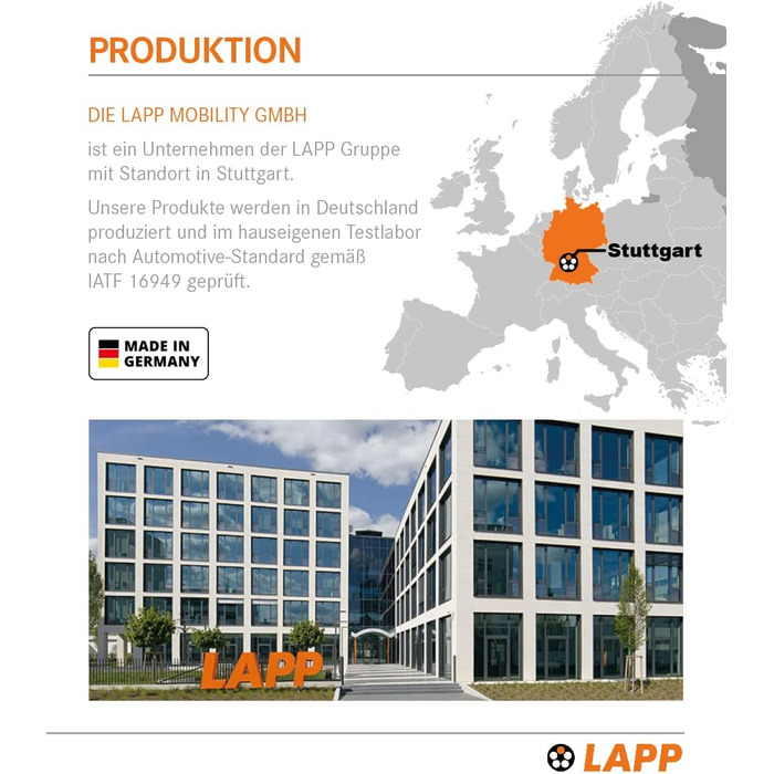 Зарядний кабель LAPP MOBILITY тип 2 11 кВт 7м - 20а зарядний кабель для електромобілів 3-фазний - зарядний кабель із захистом IP55