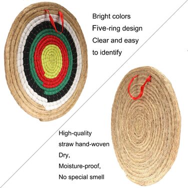 Мішень AUVIM для стрільби з лука, ручна робота, 20" (≈51 см), L — зелена, 1 шар