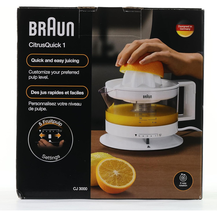 Соковижималка для цитрусових Braun Household Tribute Collection CJ 3000 (20 Вт, 0,35 л) біла