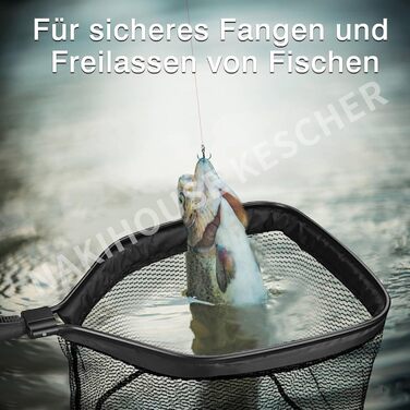 Рибальська сітка, плавуча рибальська сітка, складна рибальська сітка, телескопічний підсак для легкого вилову та випуску риби, рибальська сітка для дітей та дорослих, 100 см