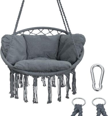 Ваш GEAR Boracay - Підвісне крісло з оббивкою сидінь сірого або бежевого кольору - максимум 240 кг Протестовано TV - Підвісне кріс