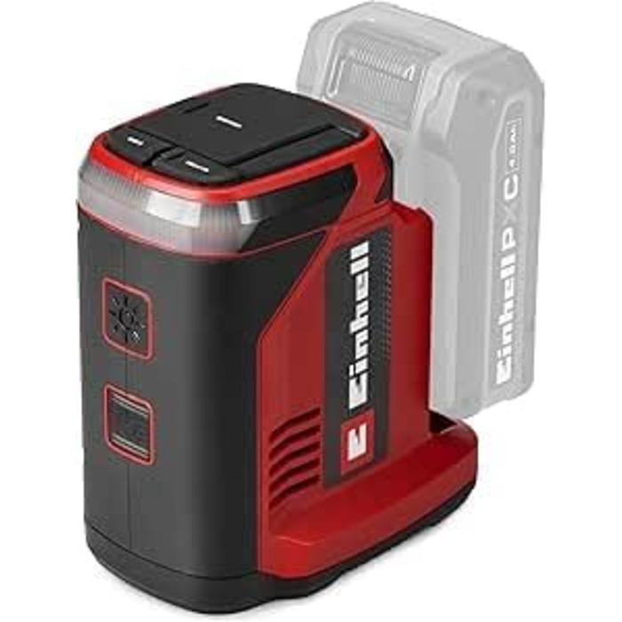 Акумуляторна зарядна станція Einhell TC-ES 18/150/1 Li-Solo Power X-Change (18 В, компактний інвертор, підключення 230 В, порт USB-A та USB-C для заряджання, без акумулятора)