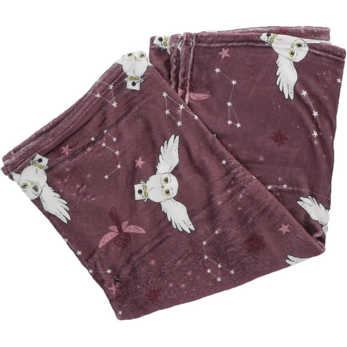 ГАРРІ ПОТТЕР - Комплект пледа та подушки з Гедвігою про Гаррі Поттера - М&39який плед 100x140 см та квадратна подушка 35x35 см