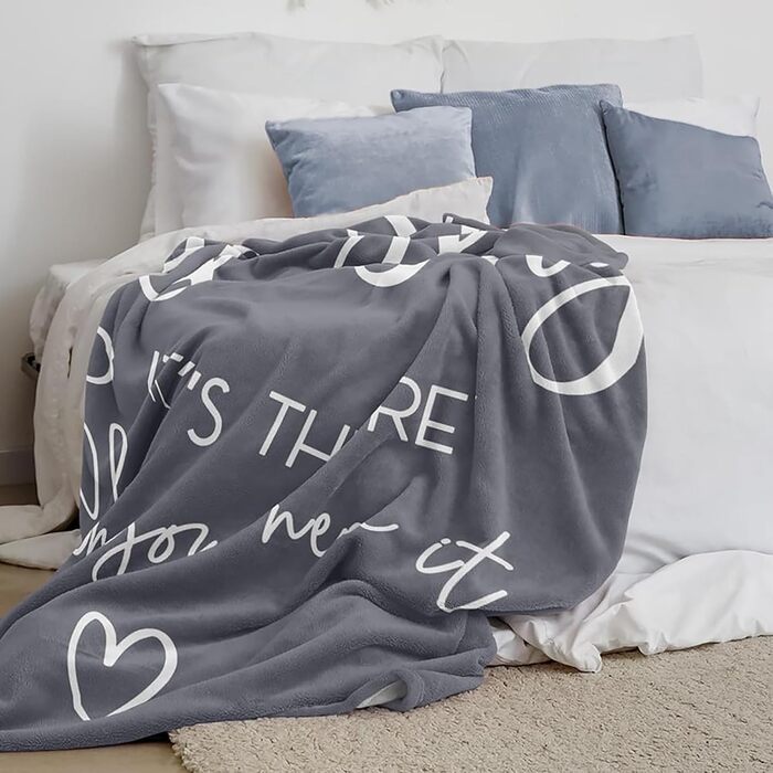 Подарунки для найкращих друзів, ковдра-обіймач на день народження дівчини, подарунки на день народження для жінок, найкращих друзів, чоловіків, хлопців, сестер, колег, сірі, 150*200 см