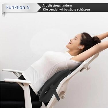 Поперекова опорна подушка з піною з ефектом пам&39яті, ергономічна спинка для автомобілів, офісних стільців, автокрісел та інвалідних візків, регульована, зручна, дихаюча гелева поперекова подушка для подорожей, сну та роботи