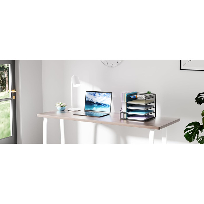 Органайзер для столу та офісних аксесуарів Marbrasse, 5-ярусний лоток для листів, сітчастий офісний органайзер для настільних аксесуарів та зберігання (чорний)